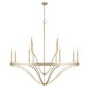 50-1/2 x 52 in. 60W 2-Tier 12-Light Incandescent Traditional and Transitional Chandelier in Winter Gold