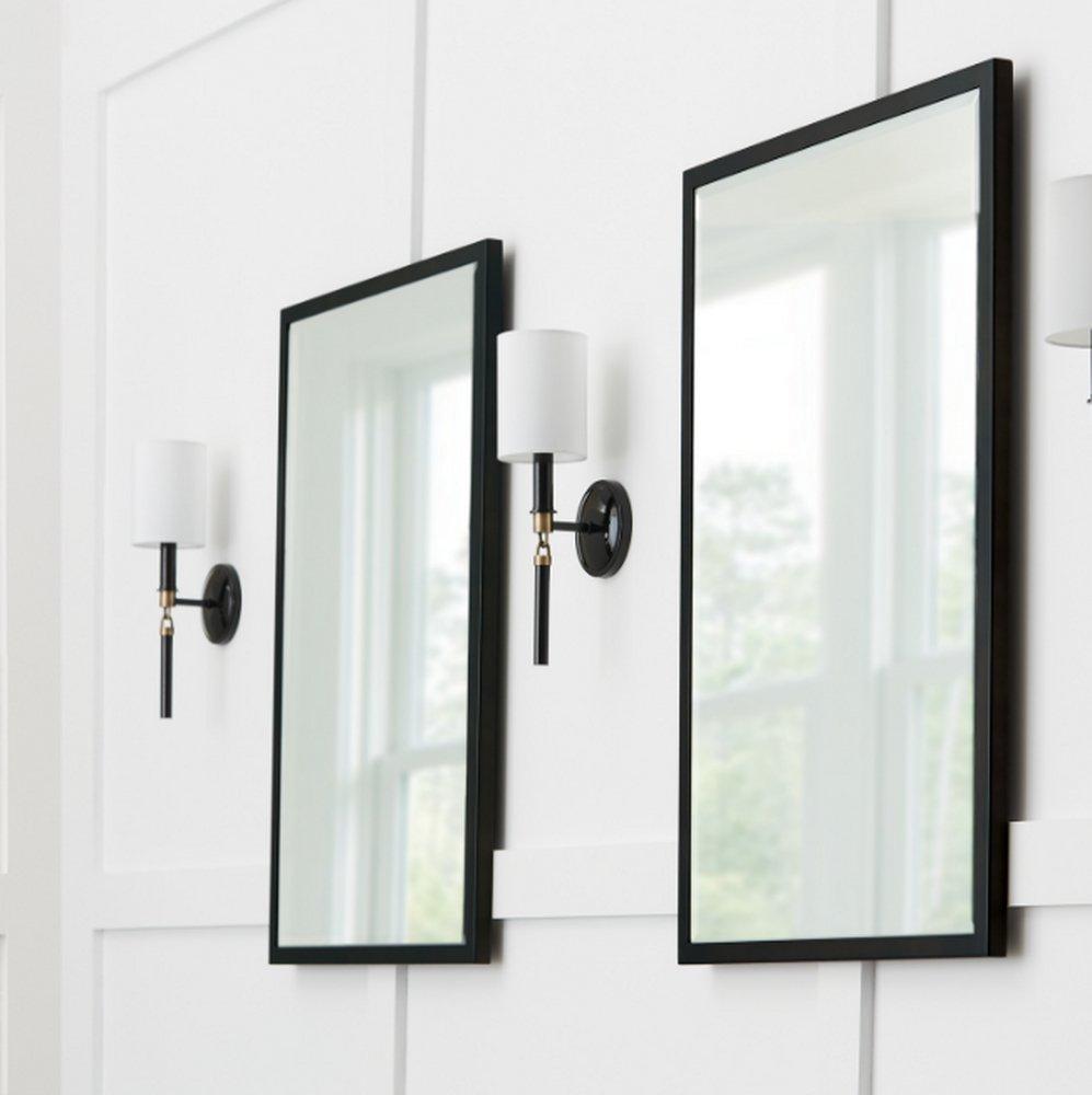 Capital Lighting Glossy Black/Aged Brass 60W 1-Light 16-1/4 in. Wall Sconce 