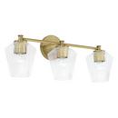 Capital Lighting Aged Brass 100W 3-Light Medium E-26 Vanity Fixture 