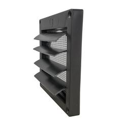 4 x 5-3/5 in. Brown Louvered Hood