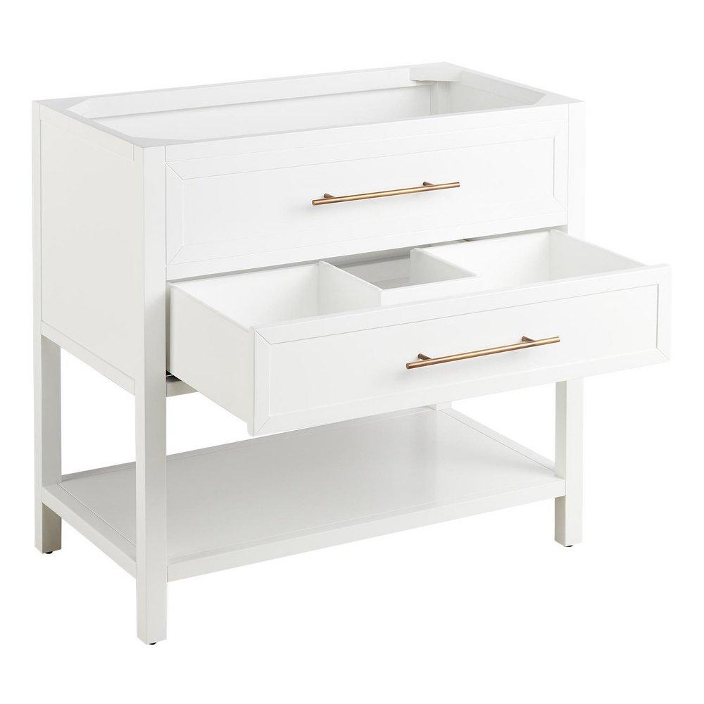 Signature Hardware Bright White 36 in. Floor Mount Vanity 