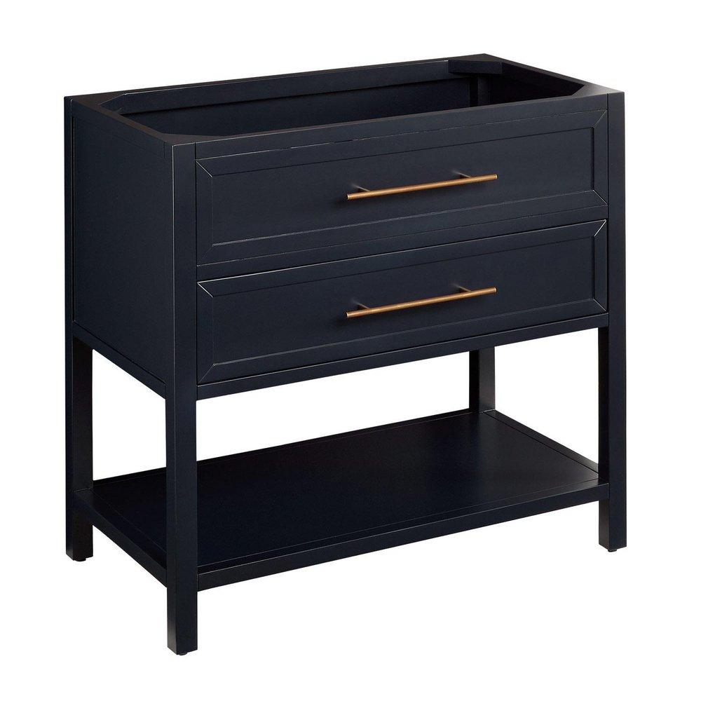 Signature Hardware Midnight Navy Blue 36 in. Floor Mount Vanity 