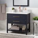 Signature Hardware Midnight Navy Blue 36 in. Floor Mount Vanity 