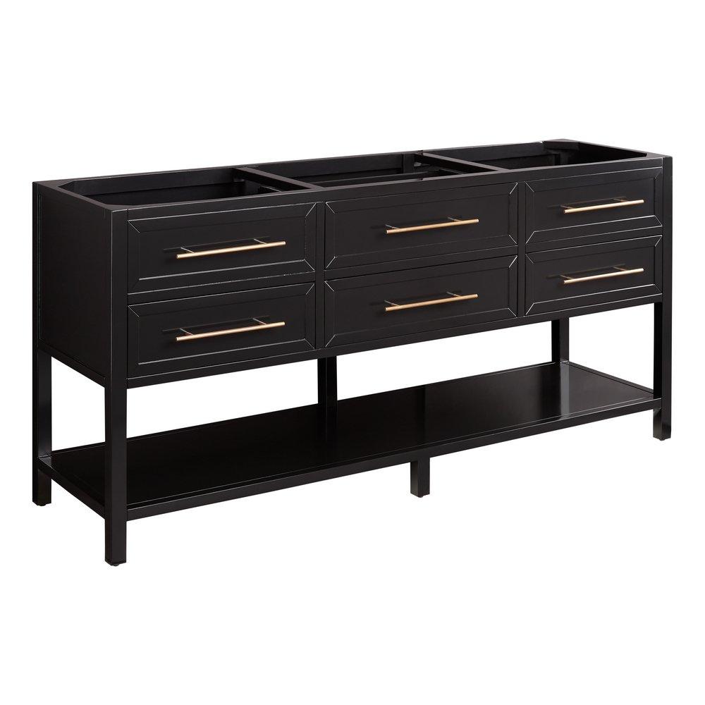 Signature Hardware Black 72 in. Floor Mount Vanity 