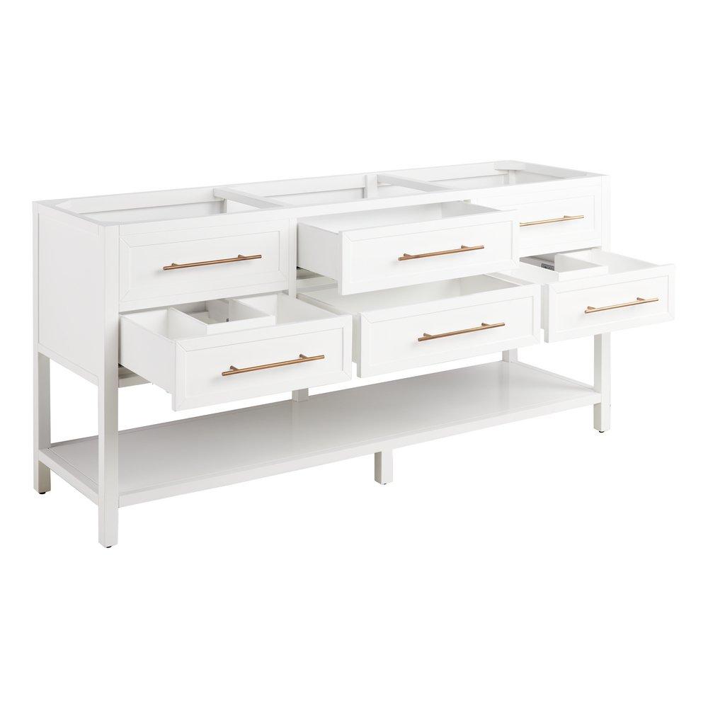 Signature Hardware Bright White 72 in. Floor Mount Vanity 