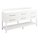 Signature Hardware Bright White 72 in. Floor Mount Vanity 