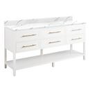 Signature Hardware Bright White 72 in. Floor Mount Vanity 