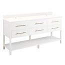 Signature Hardware Bright White 72 in. Floor Mount Vanity 