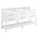 Signature Hardware Bright White 72 in. Floor Mount Vanity 