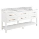 Signature Hardware Bright White 72 in. Floor Mount Vanity 