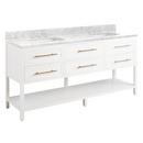 Signature Hardware Bright White 72 in. Floor Mount Vanity 