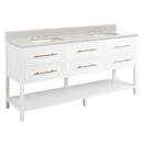 Signature Hardware Bright White 72 in. Floor Mount Vanity 