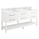 Signature Hardware Bright White 72 in. Floor Mount Vanity 