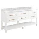 Signature Hardware Bright White 72 in. Floor Mount Vanity 