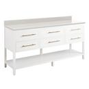 Signature Hardware Bright White 72 in. Floor Mount Vanity 