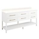 72 in. Floor Mount Vanity in White