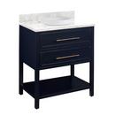 Signature Hardware Midnight Navy Blue 30 in. Floor Mount Vanity 