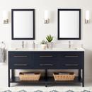 Signature Hardware Midnight Navy Blue 72 in. Floor Mount Vanity 