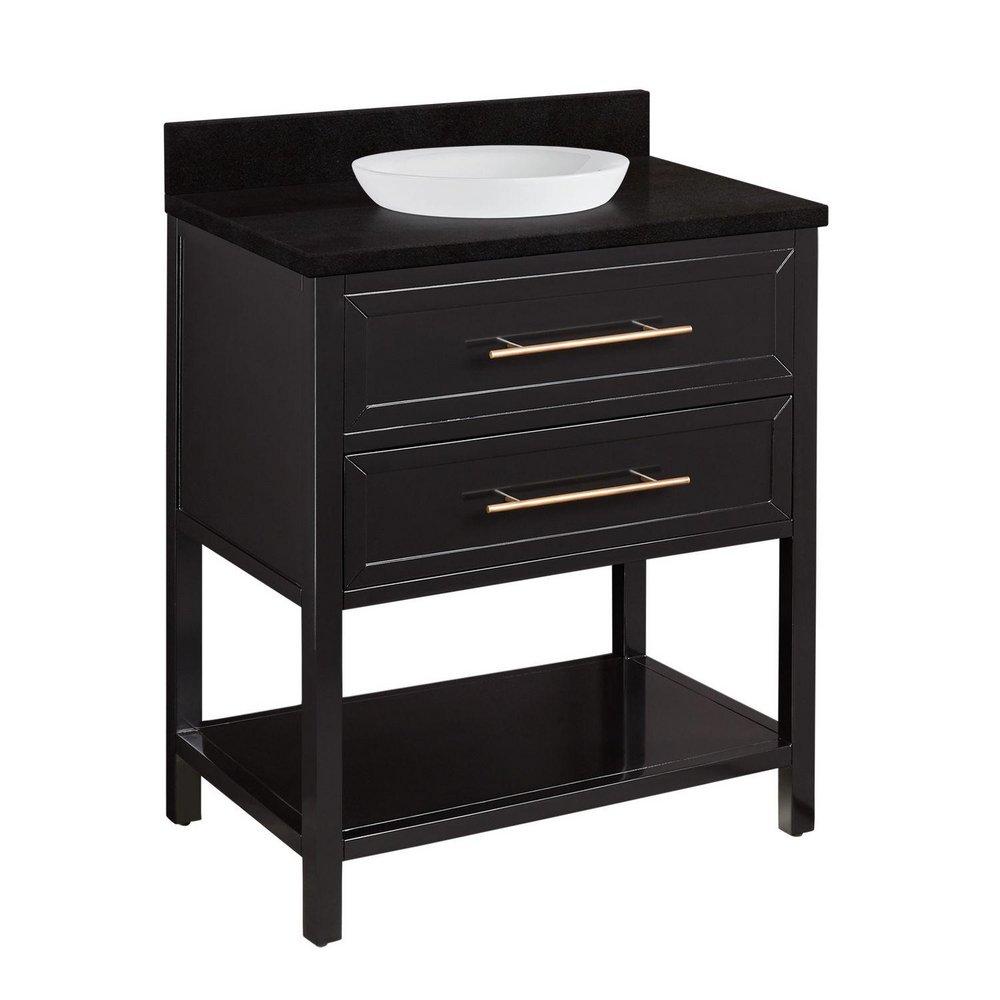 Signature Hardware Black 30 in. Floor Mount Vanity 