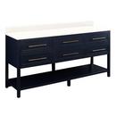 Signature Hardware Midnight Navy Blue 72 in. Floor Mount Vanity 
