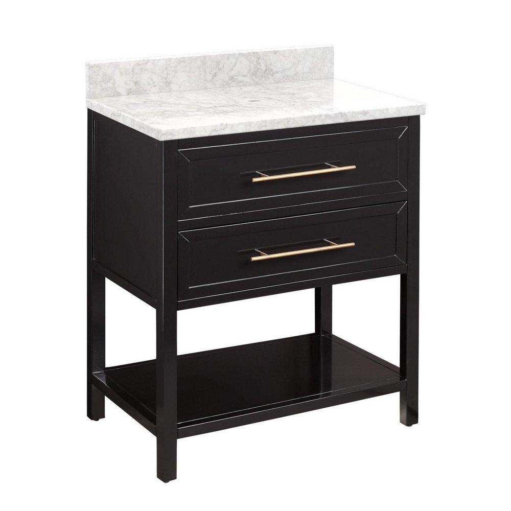 Signature Hardware Black 30 in. Floor Mount Vanity 