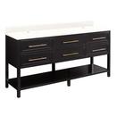 Signature Hardware Black 72 in. Floor Mount Vanity 