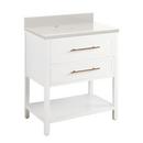 Signature Hardware Bright White 30 in. Floor Mount Vanity 