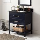 Signature Hardware Midnight Navy Blue 30 in. Floor Mount Vanity 