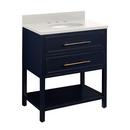 Signature Hardware Midnight Navy Blue 30 in. Floor Mount Vanity 