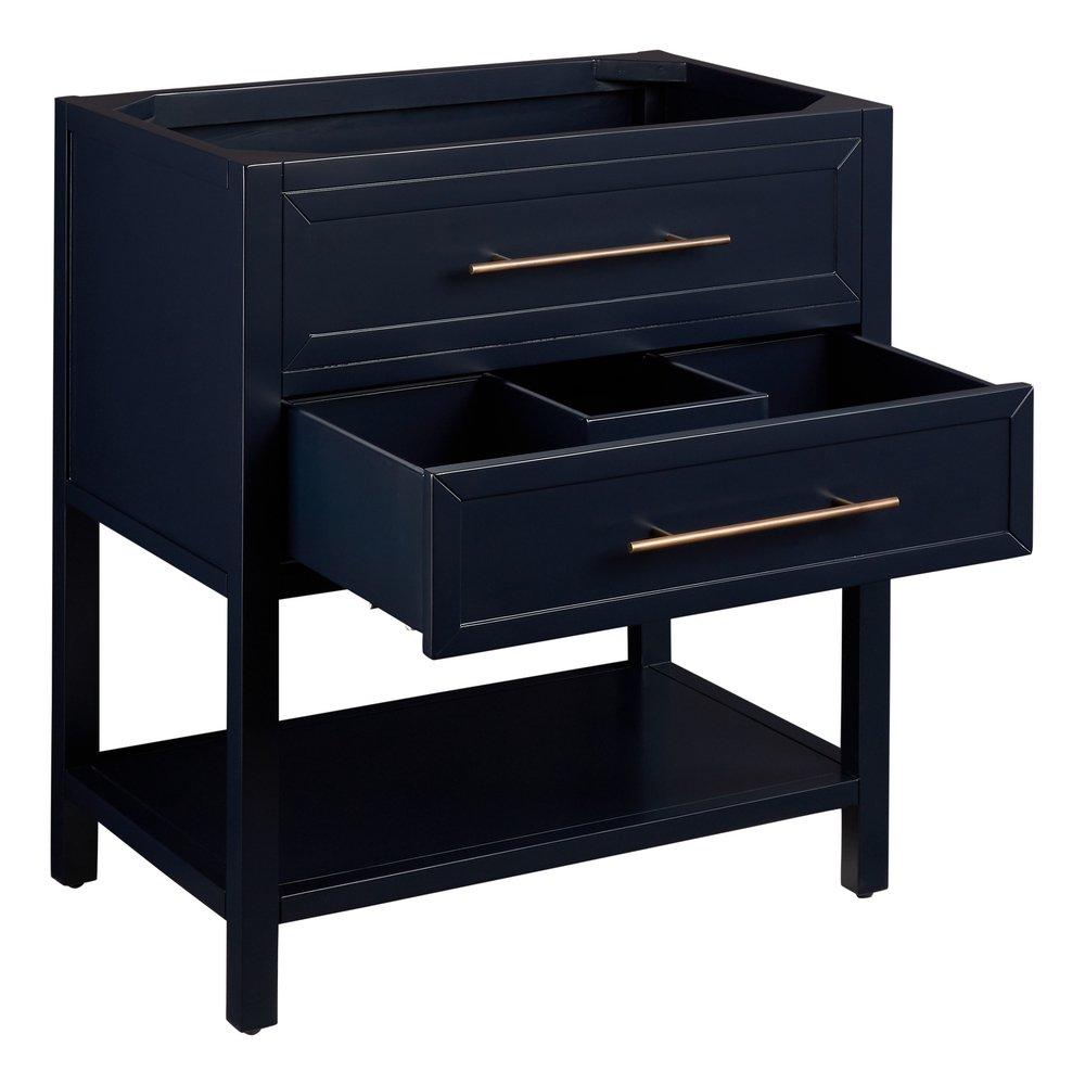 Signature Hardware Midnight Navy Blue 30 in. Floor Mount Vanity 