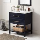 Signature Hardware Midnight Navy Blue 30 in. Floor Mount Vanity 