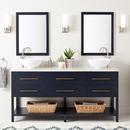 Signature Hardware Midnight Navy Blue 72 in. Floor Mount Vanity 
