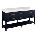 Signature Hardware Midnight Navy Blue 72 in. Floor Mount Vanity 