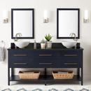 Signature Hardware Midnight Navy Blue 72 in. Floor Mount Vanity 