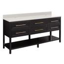 Signature Hardware Black 72 in. Floor Mount Vanity 