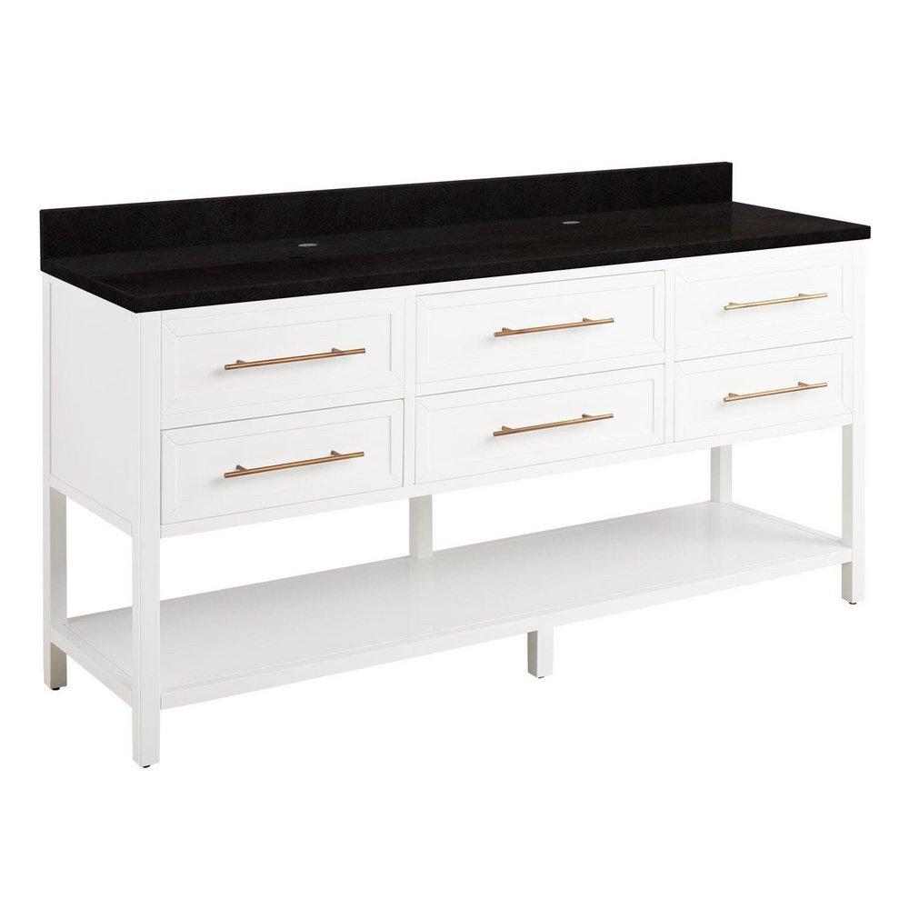 Signature Hardware Bright White 72 in. Floor Mount Vanity 