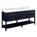 Signature Hardware Midnight Navy Blue 72 in. Floor Mount Vanity 