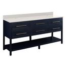 Signature Hardware Midnight Navy Blue 72 in. Floor Mount Vanity 