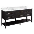 Signature Hardware Black 72 in. Floor Mount Vanity 