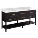 Signature Hardware Black 72 in. Floor Mount Vanity 