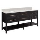 Signature Hardware Black 72 in. Floor Mount Vanity 