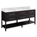Signature Hardware Black 72 in. Floor Mount Vanity 