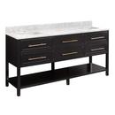 Signature Hardware Black 72 in. Floor Mount Vanity 