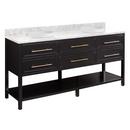 Signature Hardware Black 72 in. Floor Mount Vanity 