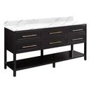 Signature Hardware Black 72 in. Floor Mount Vanity 