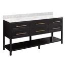 Signature Hardware Black 72 in. Floor Mount Vanity 