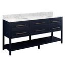 Signature Hardware Midnight Navy Blue 72 in. Floor Mount Vanity 