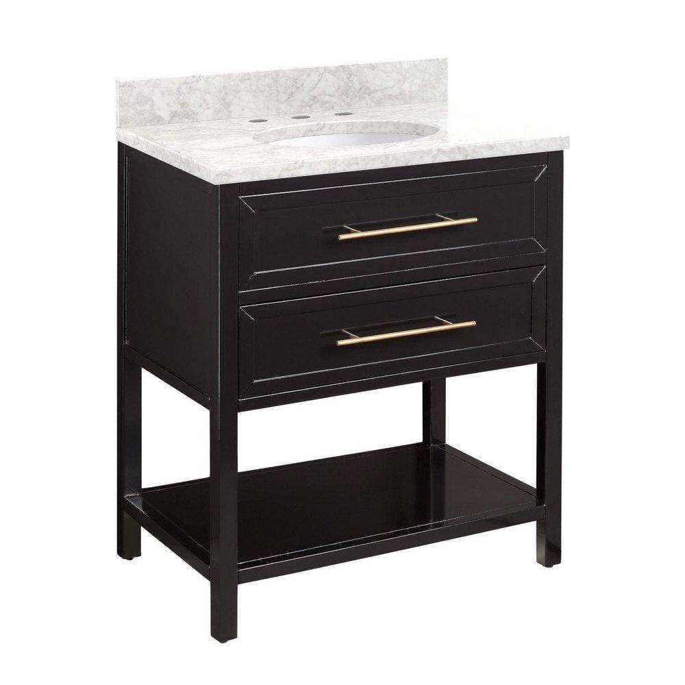 Signature Hardware Black 30 in. Floor Mount Vanity 