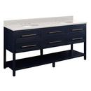 Signature Hardware Midnight Navy Blue 72 in. Floor Mount Vanity 