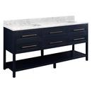 Signature Hardware Midnight Navy Blue 72 in. Floor Mount Vanity 
